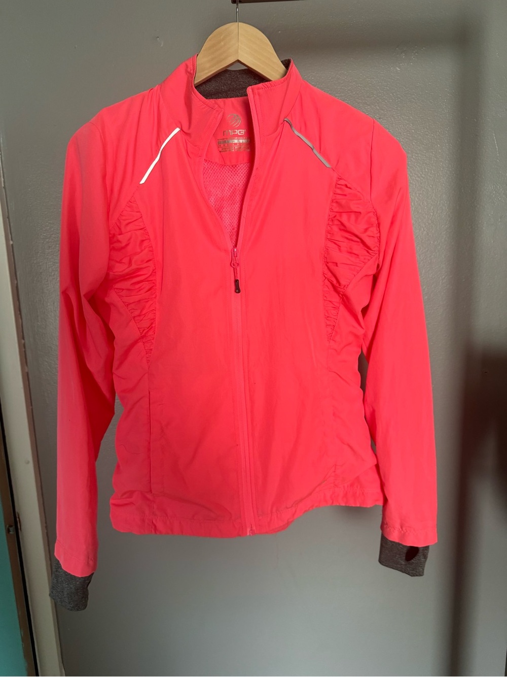 MPG Women's Neon Coral Full-Zip Athletic Jacket